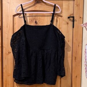 Torrid Black Lace Top size 3